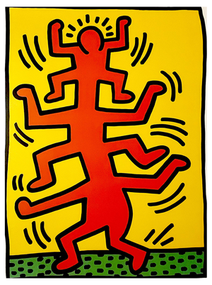Keith Haring, Growing 1, Original Screenprint, 1988