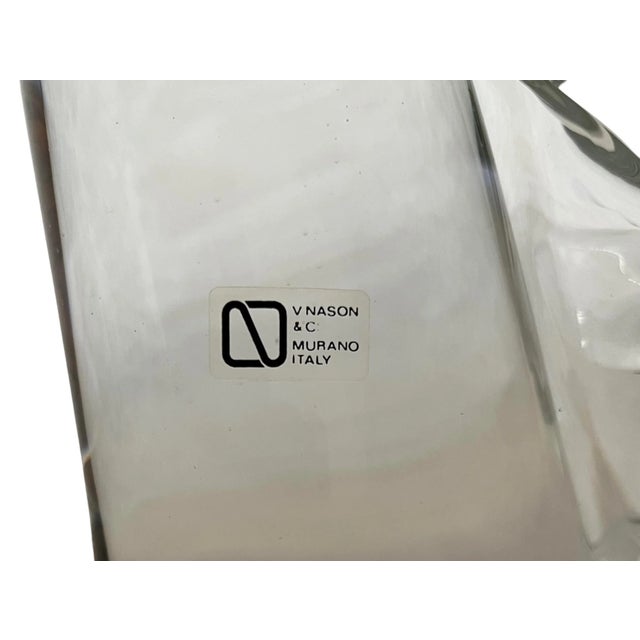 Transparent Vincenzo Nason, Italy, Large Murano Glass Clear Horse Head Sculpture, Original Label For Sale - Image 8 of 9
