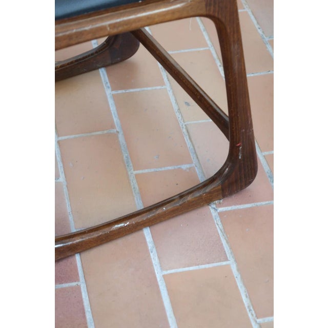 Black Bémol Sledge Chairs attributed to Baumann, France, 1960s, Set of 3 For Sale - Image 8 of 12