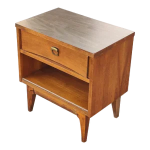 Mid 20th Century Mid Century Modern Vintage Walnut Nightstand