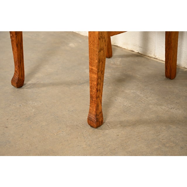 Heywood Wakefield Antique Mission Oak Arts & Crafts Side Chairs or Dining Chairs, Pair For Sale - Image 10 of 15