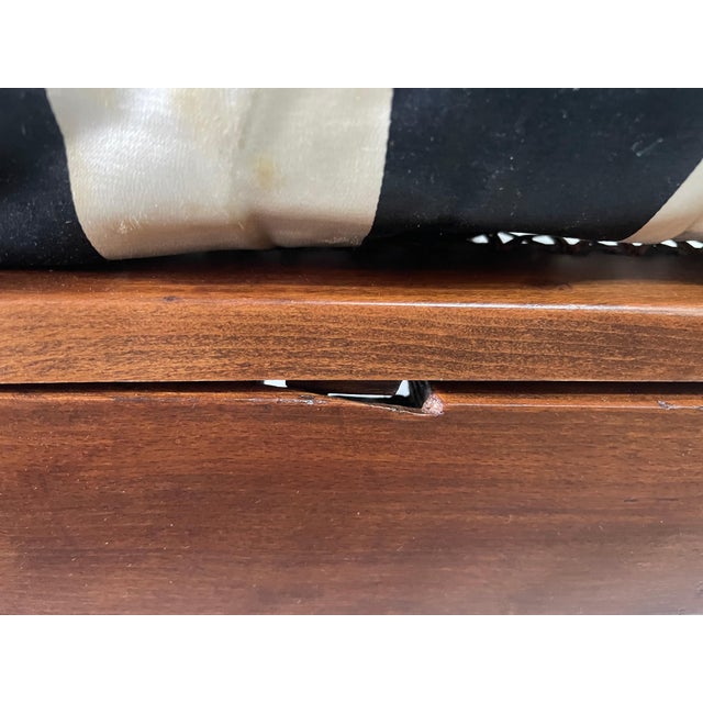 Brown Antique Mahogany Classical Day Bed with Woven Cane Base For Sale - Image 8 of 18