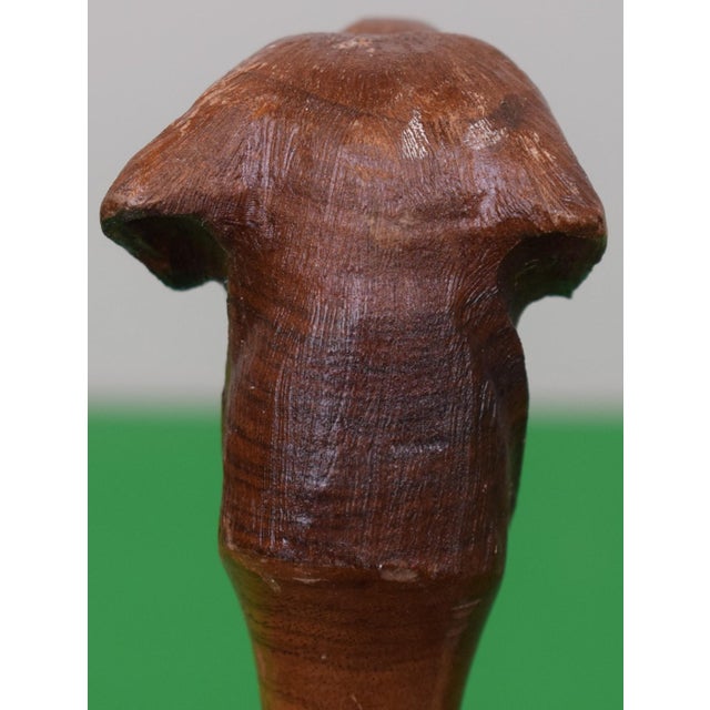 James Purdey & Sons Hand Carved Dog Head Knob Shillelagh Walking Stick For Sale - Image 4 of 9