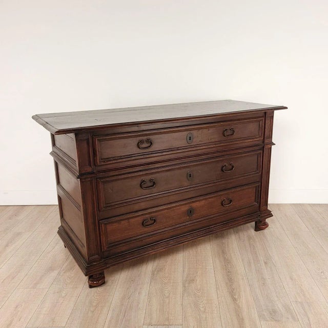 18th or 19th Century Italian or Spanish Baroque Chest in Oak or Elm, Circa 1800 For Sale In San Francisco - Image 6 of 12