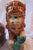 1970s Colorful Ceramic Foo Dogs - a Pair For Sale - Image 9 of 13