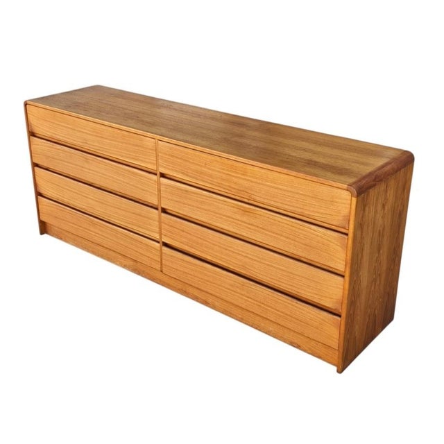 1960s Mid Century Danish Teak Lowboy Dresser by Arne Wahl Iversen for Vinde Mobelfabrik For Sale - Image 5 of 18