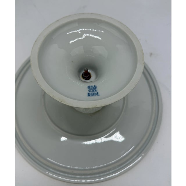 Ceramic Royal Porzellan Manufaktur Gilded Pedestal Tazza With Scrollwork and Acanthus For Sale - Image 7 of 8