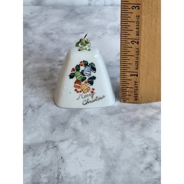 1950s Porcelain Christmas Ornament Bell For Sale - Image 10 of 10
