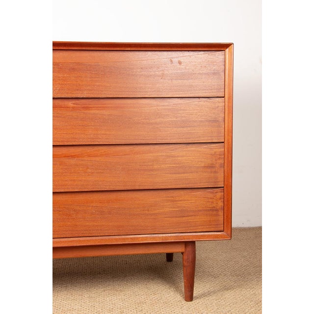 Danish Teak Chest of Four Drawers by Arne Vodder for Sibast, 1960 For Sale - Image 3 of 16