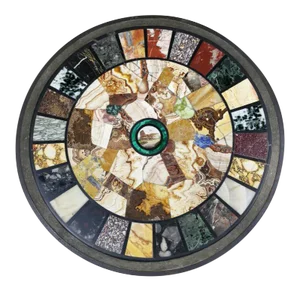 Italian Micromosaic and Specimen Marble Occasional Table