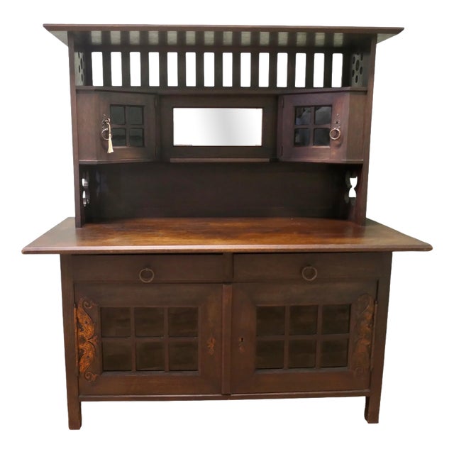 Arts anf Crafts Oak Sideboard by Leonard Wyburd for Liberty & Co., 1890 For Sale