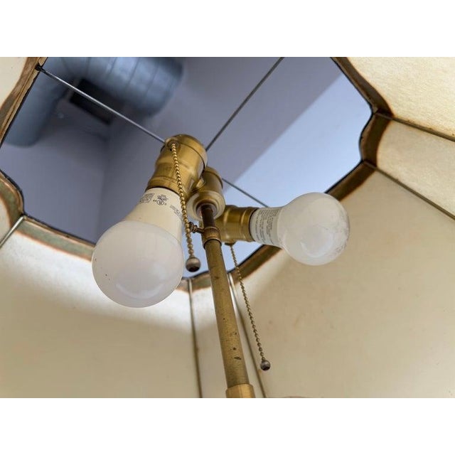 19th Century Italian Baroque Floor Lamp With Distressed Wood Base For Sale - Image 11 of 13