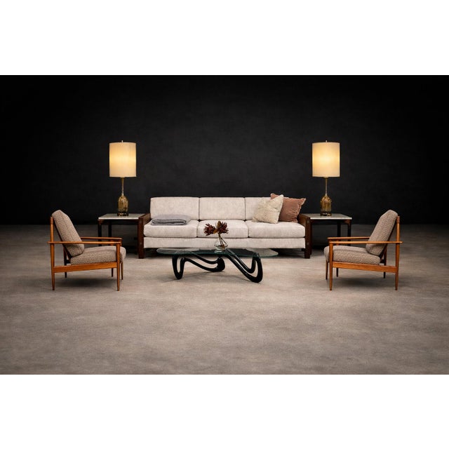 A study in restraint and proportion, this Brazilian Modern armchair from the 1960s reflects the quiet sophistication that...