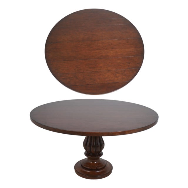Woodbridge Round Cherry Dining Room Table For Sale