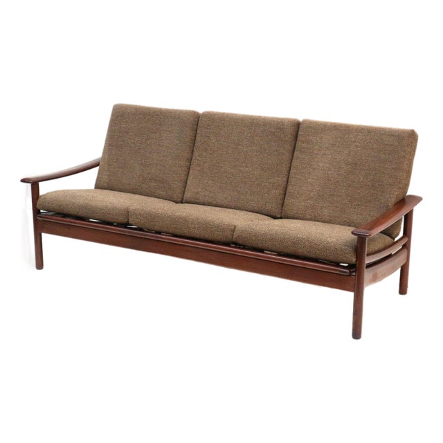 Vintage Danish Teak 3-Seater Sofa, 1960s For Sale