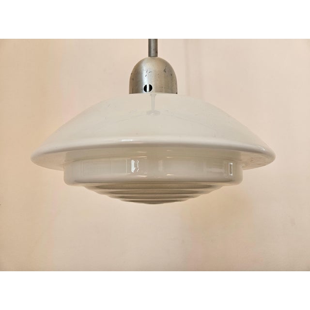 Metal Art Deco Bauhaus Glass Pendant by Franta Anyz, 1930s For Sale - Image 7 of 16