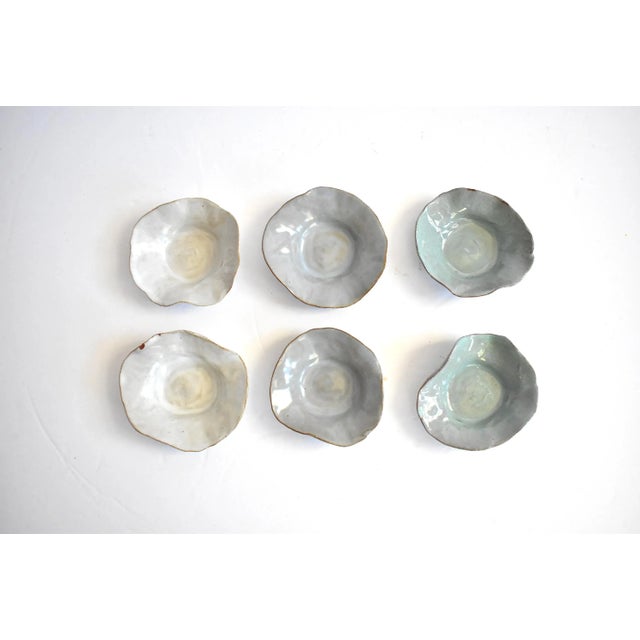 Mid-Century Signed Handmade Ceramic Small Pastel Bowls - Set of 6 For Sale - Image 4 of 13