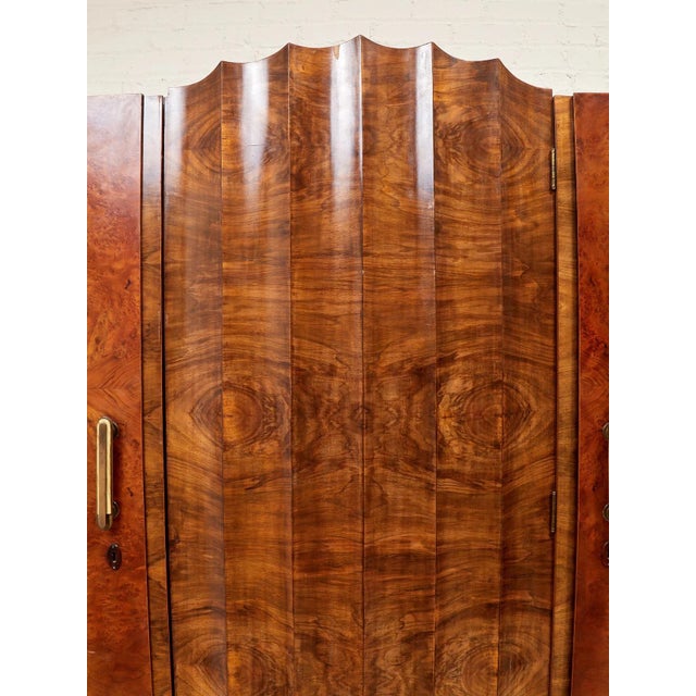 Burnt Umber Early 20th Century Art Deco Armoire For Sale - Image 8 of 12