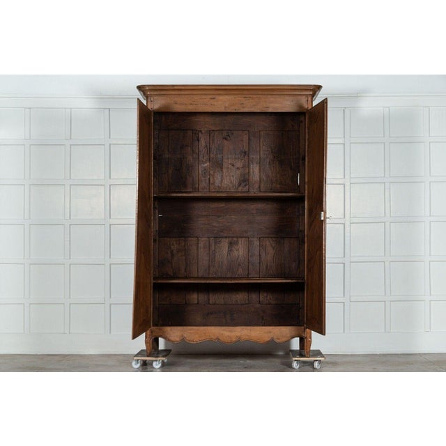 circa 1820 Large 19thC French Fruitwood Armoire W168 x D65 x H243cm