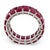 Contemporary Gia 11.00 Carat Burma Ruby 18k White Gold Eternity Band, Size 7 For Sale - Image 3 of 7