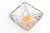 Flygsfors Vintage Swedish Coquille Flygsfors Glass Bowl With Yellow Orange Center For Sale - Image 4 of 7