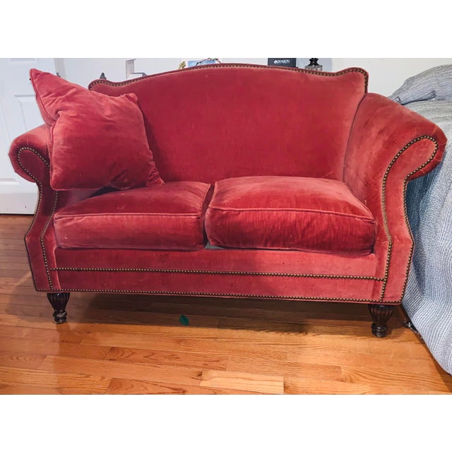 Late 19th Century Red Velvet Loveseat Chairish