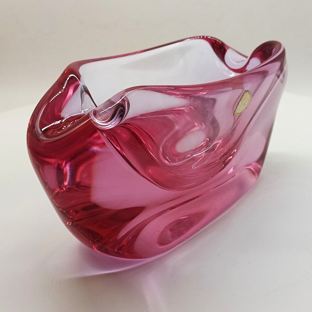Big Ashtray or Catch-all in Murano Glass. Stunning Total Purple Submerged color. 1950s, Made in Italy. Murano Glass...