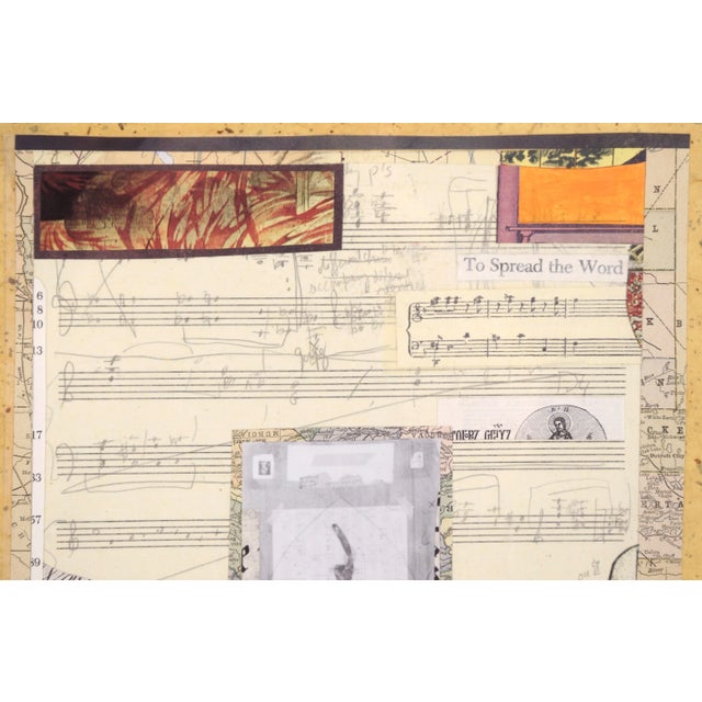 Contemporary 1990s "From Grief I Cannot Measure" Mixed-Media Collage Composition by Graham Moody, Framed For Sale - Image 3 of 12