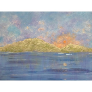 "Top of the Morning" Contemporary Impressionist Style Landscape Painting by Deb Bossert For Sale