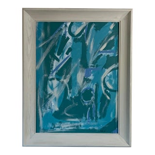 Modern Abstract Painting, Framed For Sale