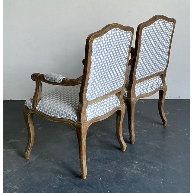 Vintage Louis XV Style Carved Wood Armchairs For Sale - Image 12 of 15