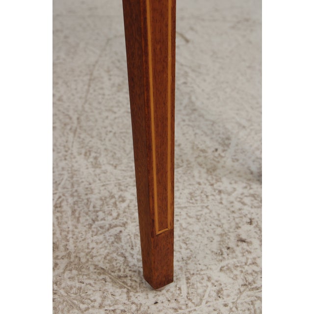 Federal Style D-Shape Walnut Inlaid Demi-Lune Server Sideboard For Sale - Image 17 of 18