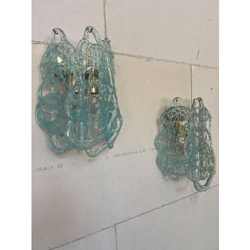 Murano Glass Spun Sugar Wall Sconces from Mazzega, Italy, 1970s, Set of 2 For Sale - Image 12 of 12