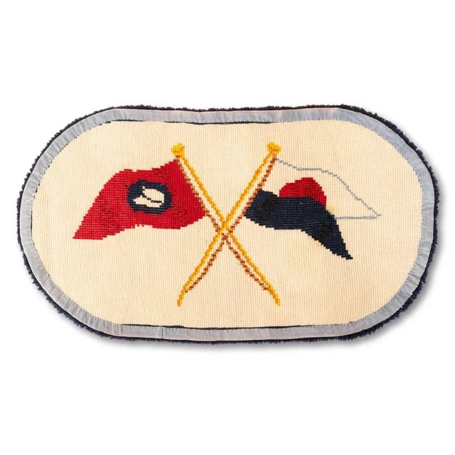 Sz: 29" x 52" YC Burgee: Northeast Harbor (ME) Fleet x Private Signal of Yachtsman, Dr J.H.P. Garnett Circa 1970 Lloyd's...
