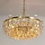 Mid-Century Brutalist Clear Crystal and Brass Chandelier from Palwa, 1970s For Sale - Image 4 of 12