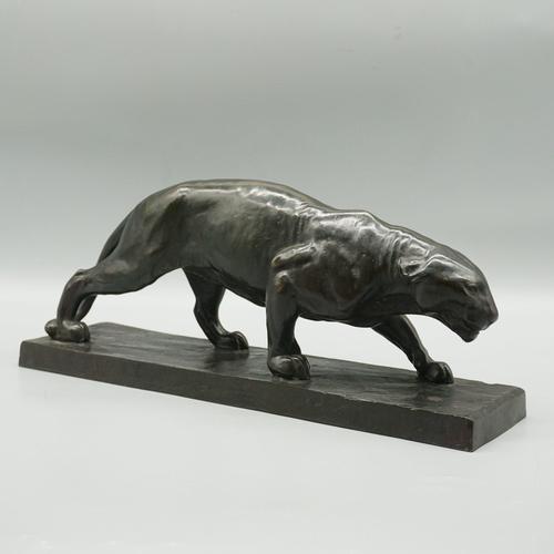 Albert Wille, Prowling Panther, Bronze For Sale - Image 12 of 12