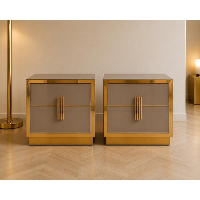 Brown Italian Nightstands from Justfurnituress SRL, 2026, Set of 2 For Sale - Image 8 of 12