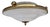 Neoclassical Empire Plafonniere Ceiling Lamp in Opaline Glass and Gilt Brass, 1940s For Sale