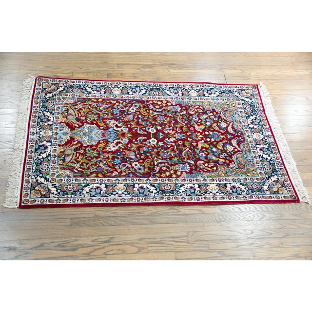 Vintage Isfahan Rug For Sale In Chicago - Image 6 of 15