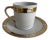 Quadri Gold Coffee Cup with Saucer by Bulgari for Rosenthal, 1990s, Set of 2 For Sale