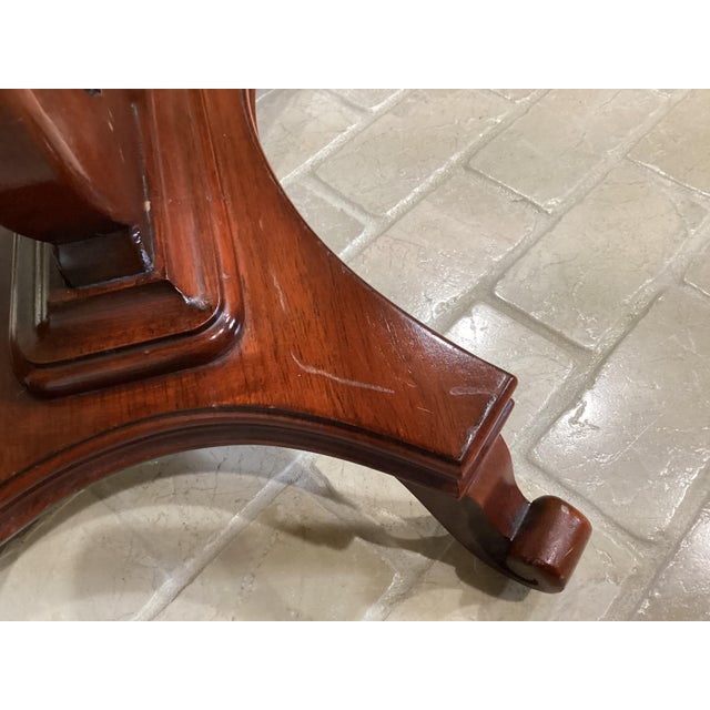 Antique Solid Mahogany Harp Art Nouveau Table Usa Pretty For Sale - Image 11 of 14