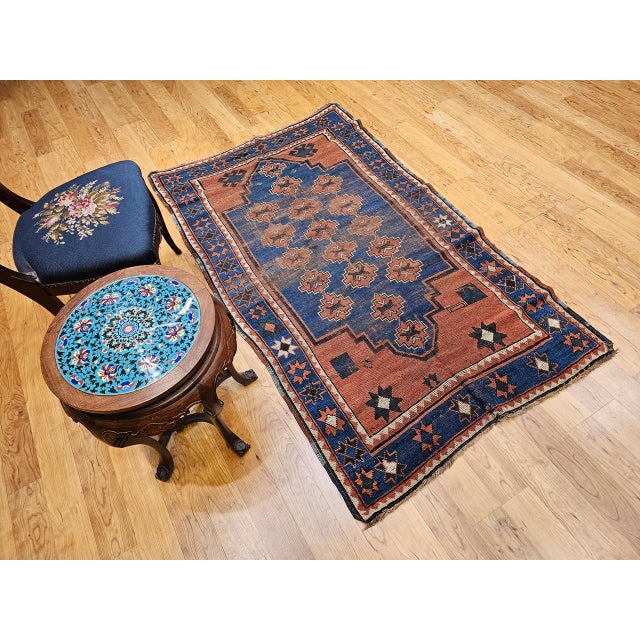 Antique Caucasian Kazak Bordjalou Rug, Hand-Knotted Wool, Late 1800s, 4' x 6' For Sale - Image 14 of 18
