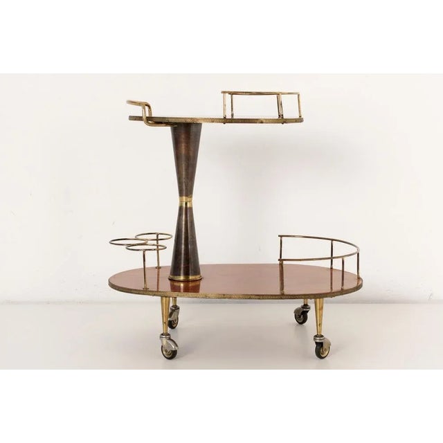 Mid-Century Italian Bar Cart, 1950s For Sale - Image 6 of 12