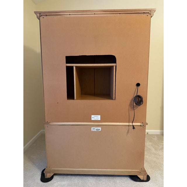 Stanley Furniture Coronation Traditional Cherry/Pecan Armoire Cabinet For Sale - Image 15 of 18