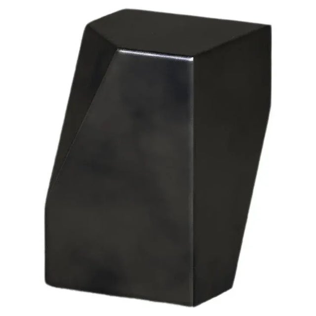 Black Bevel Side Table by Hadge For Sale - Image 8 of 8