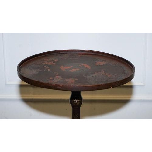 Chinoiserie Lacquered Side Table For Sale - Image 4 of 13