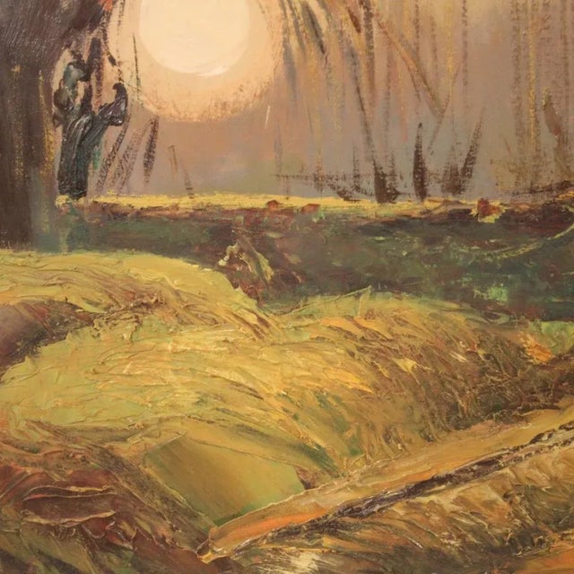 Italian Artist, Landscape in Impressionist Style, 1960, Oil on Panel, Framed For Sale - Image 4 of 13