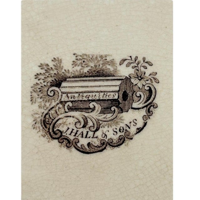 Antique J. Hall & Sons Brown Transferware Plate Chairish