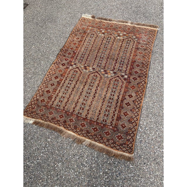 Hand-Woven Turkmen Rug, 1950s For Sale - Image 12 of 13
