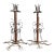Pair of Vintage Handcrafted Welded Metal Candle Holders For Sale